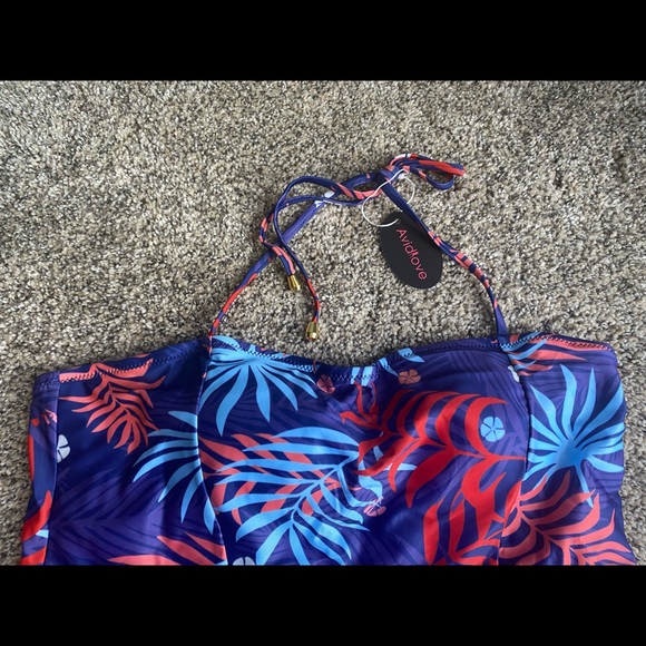 Floral Print Halter Top Tankini - Picture 6 of 10